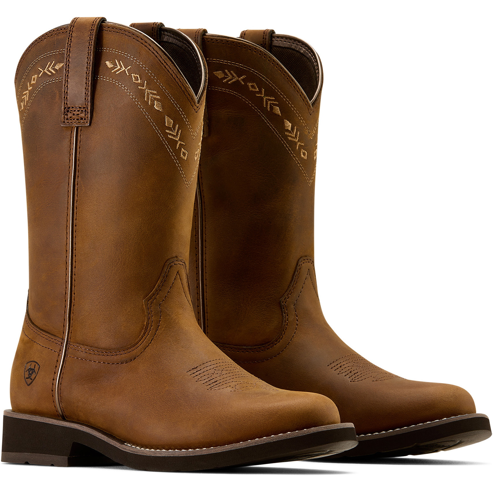 2026 Ariat Dames Kearney Rondneuzen Western Laars 10074354 - Distressed Brown